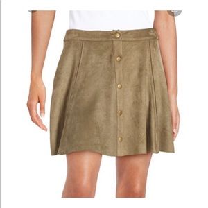 Design Lab UO Faux Suede Button Front Skirt NWOT